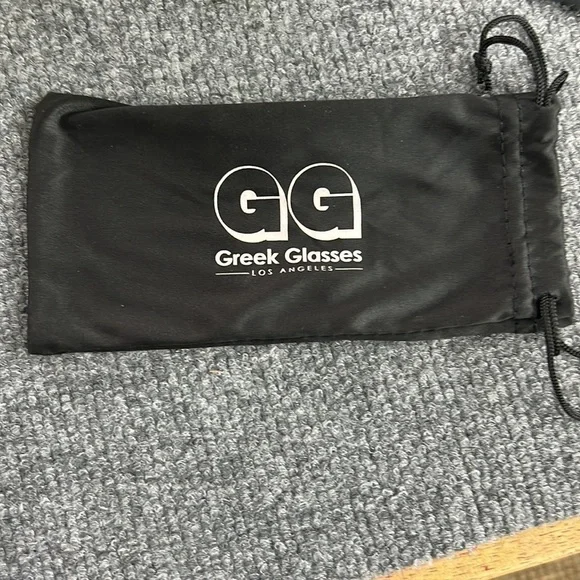 Greeksglasses White oversized sunglasses gold studs around frame, black lenses - Picture 7 of 7